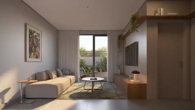 Aura – Apartamento garden – living