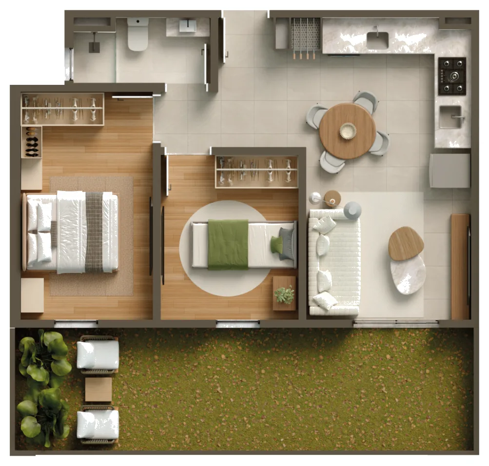 Aura – Tipo 2 · com garden